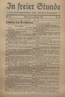 In Freier Stunde : Unterhaltungsbeilage zum „Posener Tageblatt”. 1927, Nr. 132 (29 November)