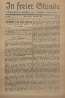 In Freier Stunde : Unterhaltungsbeilage zum „Posener Tageblatt”. 1927, Nr. 133 (30 November)