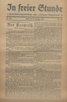 In Freier Stunde : Unterhaltungsbeilage zum „Posener Tageblatt”. 1927, Nr. 138 (6 Dezember)