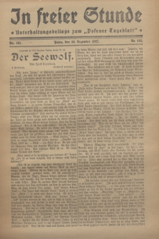 In Freier Stunde : Unterhaltungsbeilage zum „Posener Tageblatt”. 1927, Nr. 141 (10 December)