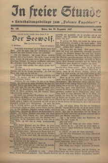 In Freier Stunde : Unterhaltungsbeilage zum „Posener Tageblatt”. 1927, Nr. 149 (20 Dezember)
