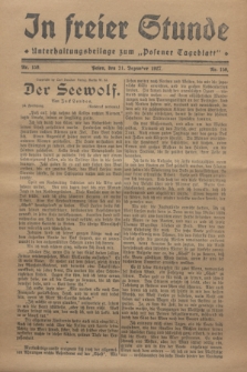 In Freier Stunde : Unterhaltungsbeilage zum „Posener Tageblatt”. 1927, Nr. 150 (21 Dezember)