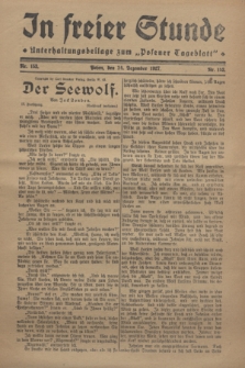In Freier Stunde : Unterhaltungsbeilage zum „Posener Tageblatt”. 1927, Nr. 153 (24 Dezember)