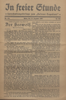 In Freier Stunde : Unterhaltungsbeilage zum „Posener Tageblatt”. 1927, Nr. 156 (29 Dezember)