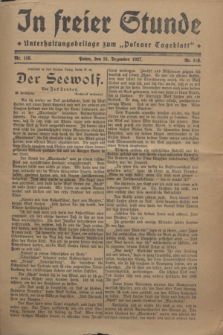 In Freier Stunde : Unterhaltungsbeilage zum „Posener Tageblatt”. 1927, Nr. 158 (31 Dezember)