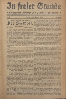 In Freier Stunde : Unterhaltungsbeilage zum „Posener Tageblatt”. Jg.2, Nr. 2 (3 Januar 1928)