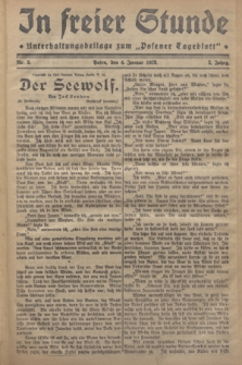 In Freier Stunde : Unterhaltungsbeilage zum „Posener Tageblatt”. Jg.2, Nr. 3 (4 Januar 1928)