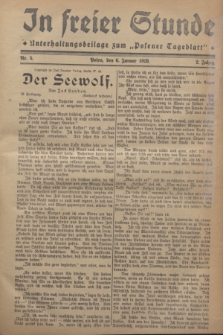In Freier Stunde : Unterhaltungsbeilage zum „Posener Tageblatt”. Jg.2, Nr. 5 (6 Januar 1928)