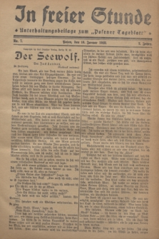 In Freier Stunde : Unterhaltungsbeilage zum „Posener Tageblatt”. Jg.2, Nr. 7 (10 Januar 1928)