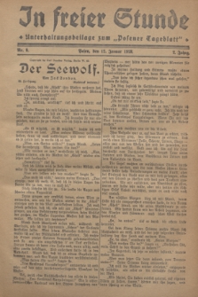 In Freier Stunde : Unterhaltungsbeilage zum „Posener Tageblatt”. Jg.2, Nr. 9 (12 Januar 1928)