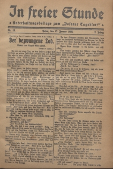 In Freier Stunde : Unterhaltungsbeilage zum „Posener Tageblatt”. Jg.2, Nr. 13 (17 Januar 1928)