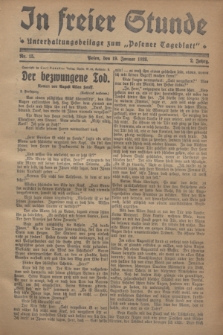 In Freier Stunde : Unterhaltungsbeilage zum „Posener Tageblatt”. Jg.2, Nr. 15 (19 Januar 1928)