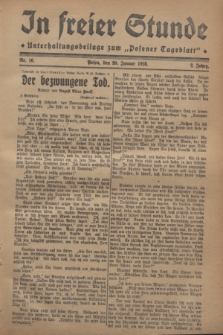 In Freier Stunde : Unterhaltungsbeilage zum „Posener Tageblatt”. Jg.2, Nr. 16 (20 Januar 1928)