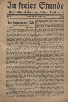 In Freier Stunde : Unterhaltungsbeilage zum „Posener Tageblatt”. Jg.2, Nr. 20 (25 Januar 1928)