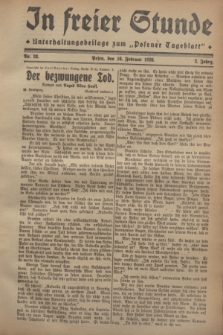In Freier Stunde : Unterhaltungsbeilage zum „Posener Tageblatt”. Jg.2, Nr. 38 (16 Februar 1928)