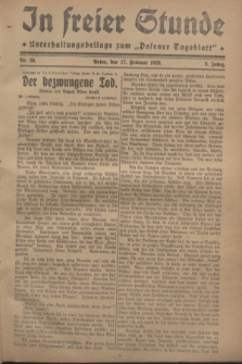 In Freier Stunde : Unterhaltungsbeilage zum „Posener Tageblatt”. Jg.2, Nr. 39 (17 Februar 1928)