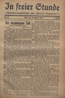 In Freier Stunde : Unterhaltungsbeilage zum „Posener Tageblatt”. Jg.2, Nr. 40 (18 Februar 1928)