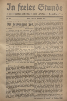 In Freier Stunde : Unterhaltungsbeilage zum „Posener Tageblatt”. Jg.2, Nr. 45 (24 Februar 1928)