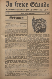 In Freier Stunde : Unterhaltungsbeilage zum „Posener Tageblatt”. Jg.2, Nr. 60 (13 März 1928)