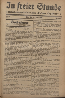 In Freier Stunde : Unterhaltungsbeilage zum „Posener Tageblatt”. Jg.2, Nr. 65 (18 März 1928)