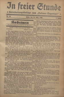 In Freier Stunde : Unterhaltungsbeilage zum „Posener Tageblatt”. Jg.2, Nr. 68 (22 März 1928)