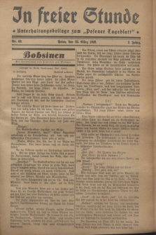 In Freier Stunde : Unterhaltungsbeilage zum „Posener Tageblatt”. Jg.2, Nr. 69 (23 März 1928)
