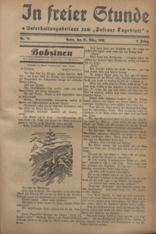 In Freier Stunde : Unterhaltungsbeilage zum „Posener Tageblatt”. Jg.2, Nr. 70 (24 März 1928)