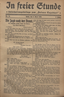 In Freier Stunde : Unterhaltungsbeilage zum „Posener Tageblatt”. Jg.2, Nr. 78 (3 April 1928)
