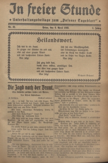 In Freier Stunde : Unterhaltungsbeilage zum „Posener Tageblatt”. Jg.2, Nr. 82 (8 April 1928)
