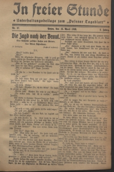 In Freier Stunde : Unterhaltungsbeilage zum „Posener Tageblatt”. Jg.2, Nr. 87 (15 April 1928)