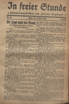 In Freier Stunde : Unterhaltungsbeilage zum „Posener Tageblatt”. Jg.2, Nr. 89 (18 April 1928)
