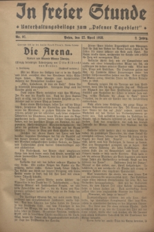 In Freier Stunde : Unterhaltungsbeilage zum „Posener Tageblatt”. Jg.2, Nr. 97 (27 April 1928)