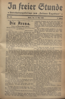 In Freier Stunde : Unterhaltungsbeilage zum „Posener Tageblatt”. Jg.2, Nr. 113 (17 Mai 1928)