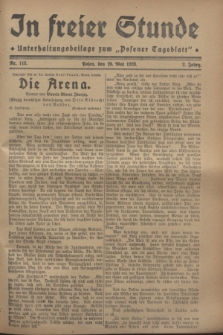 In Freier Stunde : Unterhaltungsbeilage zum „Posener Tageblatt”. Jg.2, Nr. 115 (20 Mai 1928)