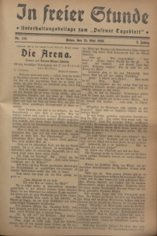 In Freier Stunde : Unterhaltungsbeilage zum „Posener Tageblatt”. Jg.2, Nr. 119 (25 Mai 1928)
