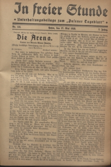 In Freier Stunde : Unterhaltungsbeilage zum „Posener Tageblatt”. Jg.2, Nr. 121 (27 Mai 1928)