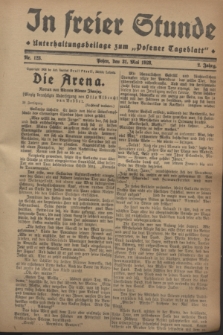 In Freier Stunde : Unterhaltungsbeilage zum „Posener Tageblatt”. Jg.2, Nr. 123 (31 Mai 1928)