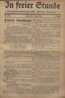In Freier Stunde : Unterhaltungsbeilage zum „Posener Tageblatt”. Jg.2, Nr. 129 (7 Juni 1928)