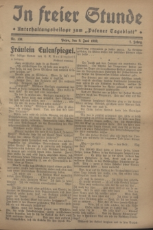 In Freier Stunde : Unterhaltungsbeilage zum „Posener Tageblatt”. Jg.2, Nr. 130 (9 Juni 1928)