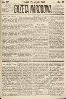 Gazeta Narodowa. 1864, nr 188