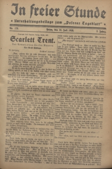 In Freier Stunde : Unterhaltungsbeilage zum „Posener Tageblatt”. Jg.2, Nr. 173 (31 Juli 1928)