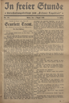 In Freier Stunde : Unterhaltungsbeilage zum „Posener Tageblatt”. Jg.2, Nr. 174 (1 August 1928)