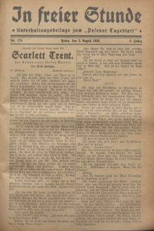 In Freier Stunde : Unterhaltungsbeilage zum „Posener Tageblatt”. Jg.2, Nr. 175 (2 August 1928)