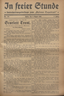 In Freier Stunde : Unterhaltungsbeilage zum „Posener Tageblatt”. Jg.2, Nr. 176 (3 August 1928)