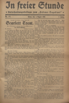 In Freier Stunde : Unterhaltungsbeilage zum „Posener Tageblatt”. Jg.2, Nr. 177 (4 August 1928)
