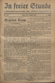 In Freier Stunde : Unterhaltungsbeilage zum „Posener Tageblatt”. Jg.2, Nr. 178 (5 August 1928)