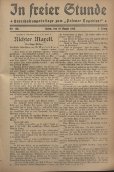 In Freier Stunde : Unterhaltungsbeilage zum „Posener Tageblatt”. Jg.2, Nr. 182 (10 August 1928)