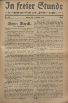 In Freier Stunde : Unterhaltungsbeilage zum „Posener Tageblatt”. Jg.2, Nr. 183 (11 August 1928)