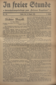 In Freier Stunde : Unterhaltungsbeilage zum „Posener Tageblatt”. Jg.2, Nr. 185 (14 August 1928)