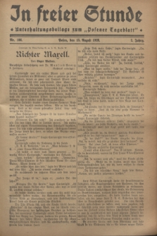 In Freier Stunde : Unterhaltungsbeilage zum „Posener Tageblatt”. Jg.2, Nr. 186 (15 August 1928)